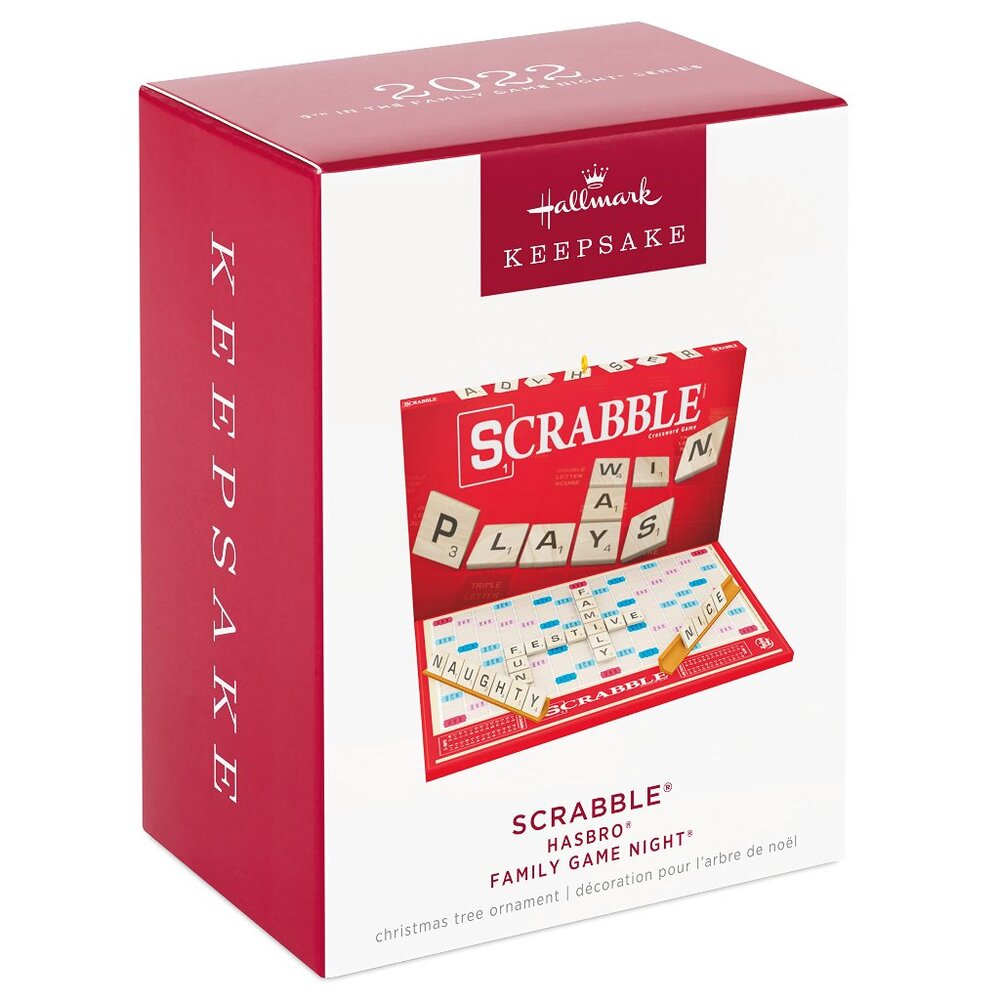 New! Scrabble Board Game Hallmark Keepsake Christmas Ornament 2022 Hasbro